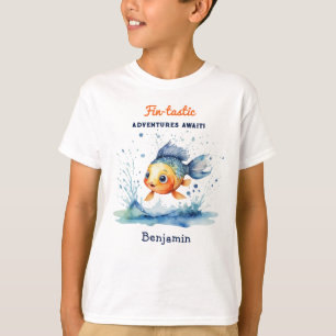 Camiseta Legal Personalizado de Peixe Saltitante Estiloso