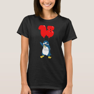 Camiseta Legal Pinguim 18º aniversário Crianças do Balão