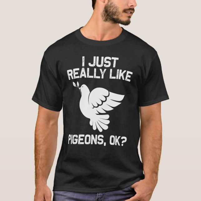Camiseta Legal Pombo Para Homens Mulheres Empilham Pigeon R (Frente)