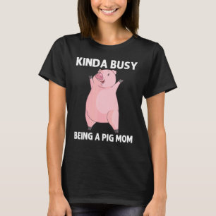 Camiseta Legal Porco Para Mulheres Mãe Porquinho Fazenda Po