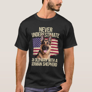 Camiseta Legal Projeto de Pastor Alemão para Homens Avô Cão
