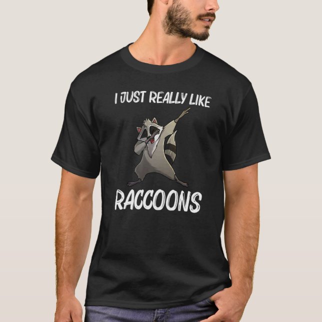 Camiseta Legal Raccoon Para Homens Trash Panda Animal Wil (Frente)