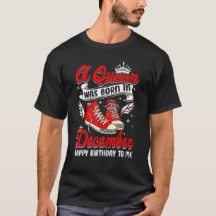 Camiseta Legal Rainha Foi Nascer Em Dezembro Mulheres Menin