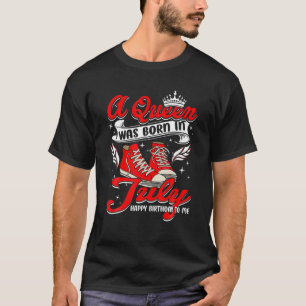 Camiseta Legal Rainha Foi Nascer Em Julho Meninas Crianças