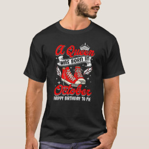 Camiseta Legal Rainha Foi Nascer Em Outubro Meninas Escapam