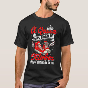 Camiseta Legal Rainha Foi Nascer Em Outubro Meninas Escapam