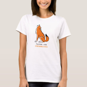 Camiseta Legal Red WOLF - Imagem animal ameaçada -