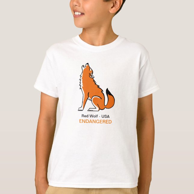 Camiseta Legal Red WOLF - Imagem animal ameaçada (Frente)