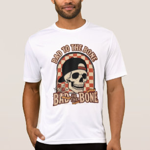 Camiseta Legal Retrô Mau até os Ossos Caveira Personalizada
