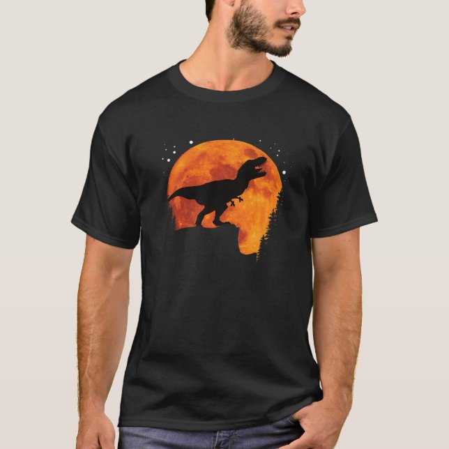Camiseta Legal Rex Dinossaur Saurus Lua Mundo Silhouet (Frente)