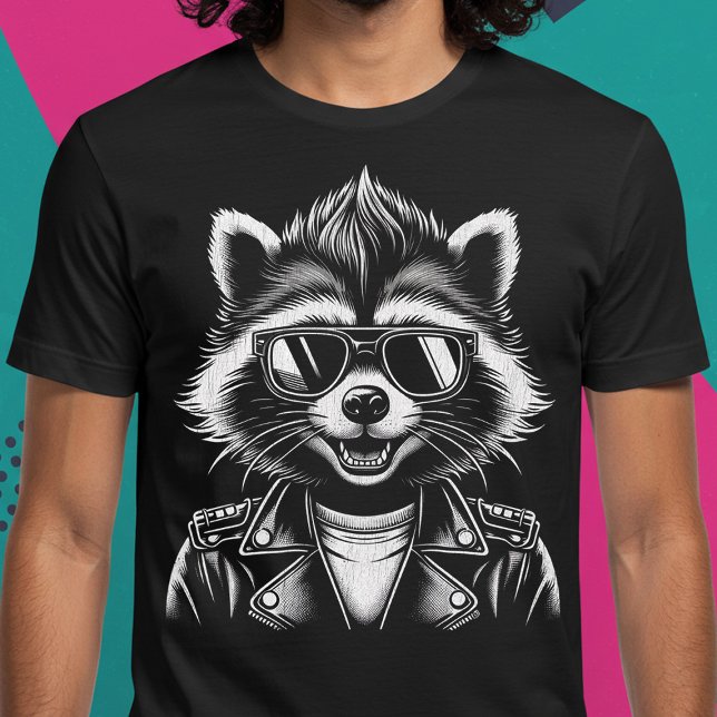 Camiseta Legal Rock and Roll Racoon (Criador carregado)