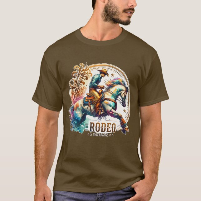 Camiseta Legal Rodeo sonha Cowboy Ocidental (Frente)