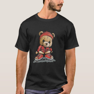 Camiseta Legal roupa de urso de patinação no gelo para o in