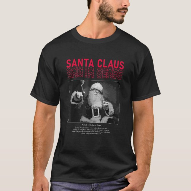Camiseta Legal Santa Claus Moderno Xmas Design estética Str (Frente)