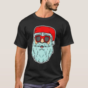 Camiseta Legal Santa Claus Óculos escuros Feliz do Natal C