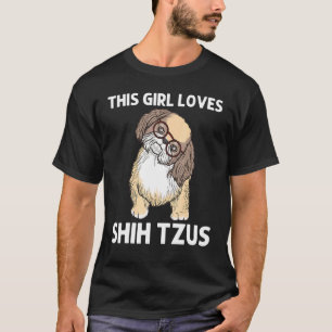 Camiseta Legal Shih Tzu Art Para Meninas Crianças Puppy Pet