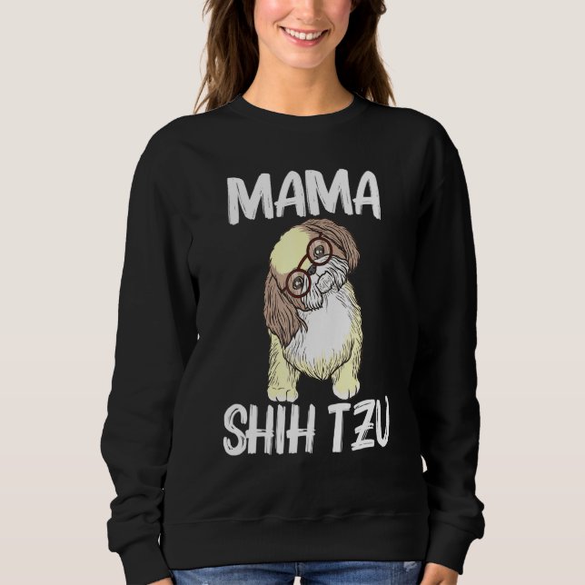 Camiseta Legal Shih Tzu Art Para Mulheres Mãe Puppy Pet Dog (Frente)