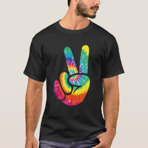 Camiseta Legal Sinalização De Mão De Paz Tie Dye Para Menin