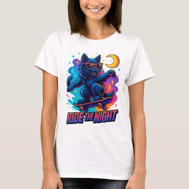 Camiseta Legal Skater Cat - Estilo de rua urbana (Frente)