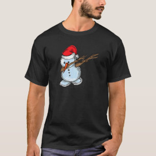 Camiseta Legal Snowman Dab Dabbing dançando Natal Natal Nat