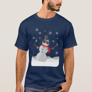 Camiseta Legal Snowman Nos Óculos De Sol