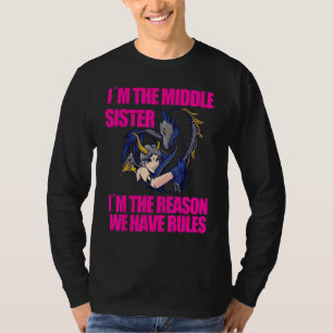 Camiseta Legal Sou a Irmã Média que Razão temos a regra