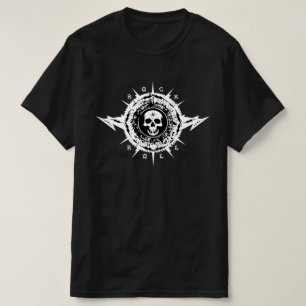 Camiseta Legal Splatter de Caveira de Metal Pesado de Rock 