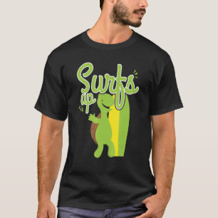 Camiseta Legal Surfe Está Acima Tartaruga Surfeando Oceano