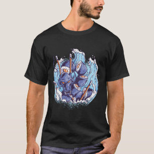 Camiseta Legal SUSHI Dragon Graphics Manga de Comida Japonê