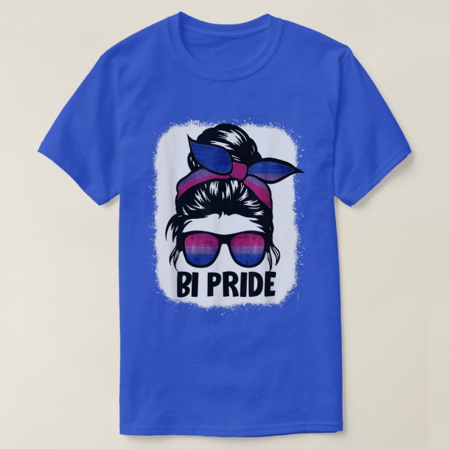 Camiseta Legal Sutil Bi Pride Fla do Bissexual Messex Bun L (Frente do Design)