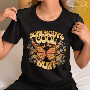 Camiseta Legal Tia Borboleta Flor Selvagem Retro