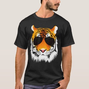 Camiseta Legal Tigre de Gato com Design de óculos de sol