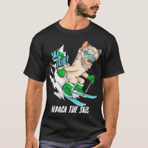 Camiseta Legal Trip De Esqui Alpaca O Céu Engraçado Animal