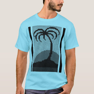 Camiseta Legal Tropics Palm Tree Artisan Crochet Impressão