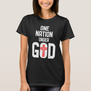 Camiseta Legal Um Nação Sob Deus Religião Cruz Vermelha Ati