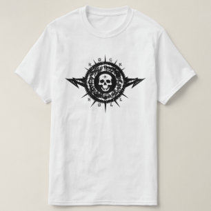 Camiseta Legal única, rolo, esplendor de crânio de metal pe
