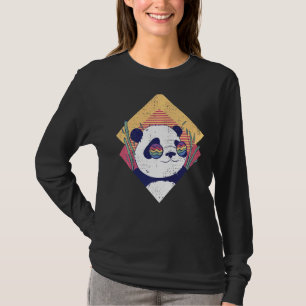 Camiseta Legal Urso Panda Retro Panda Em Óculos Solares