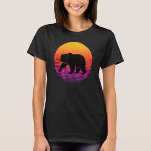 Camiseta Legal Urso Polar de Urso Negro Silhueto em Su