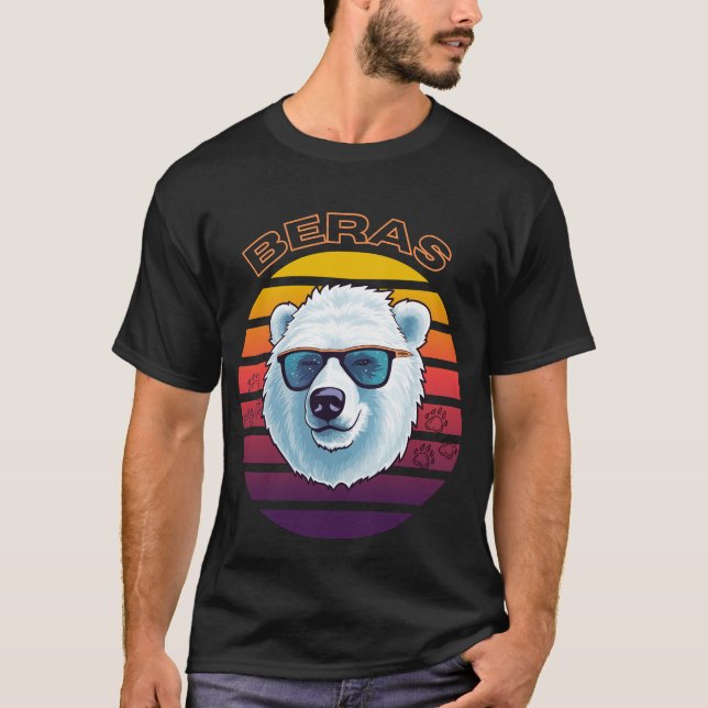 Camiseta Legal Urso Polar Retro Vibes de Navegação por Suns (Frente)