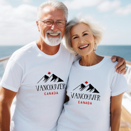 Camiseta Legal Vancouver Canada Mountain Mapeando Folha