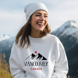 Camiseta Legal Vancouver Canada Mountain Mapeando Folha