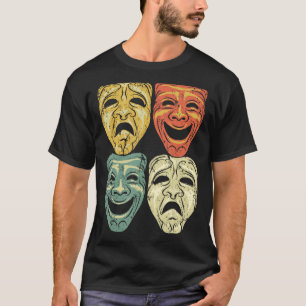 Camiseta Legal Vintage Color Theater Máscara Engraçada Dram