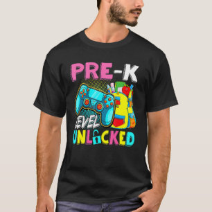 Camiseta Legal Voltar Ao Jogo Escolar Nível Pré K Vídeo Des