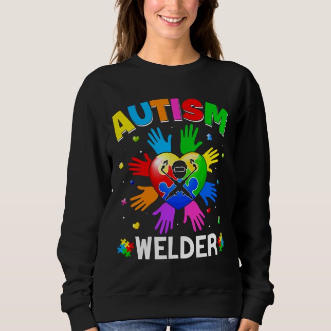 Camiseta Legal Welder Autismo Sensibilização Quebra-cabeça (Frente)