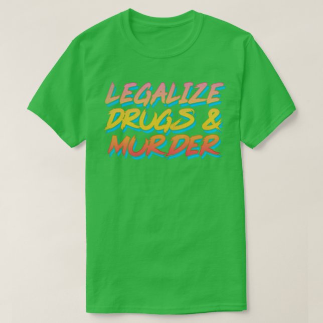 Camiseta Legalizar Drogas E Estilos De Retrorização De Assa (Frente do Design)