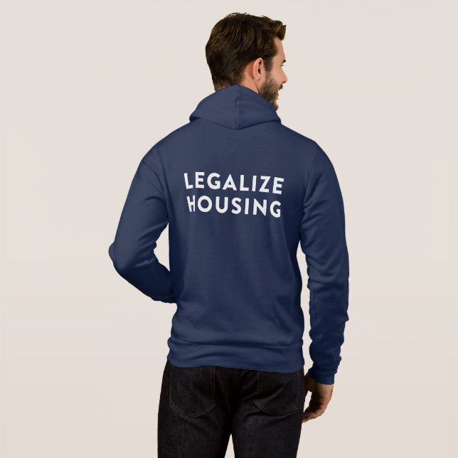 Camiseta Legalizar Hoodie de Habitação (Parte Traseira Completa)