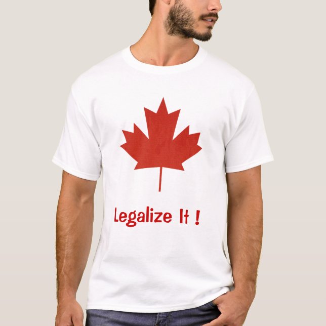 Camiseta Legalize-o, Canadá, folha de bordo (Frente)