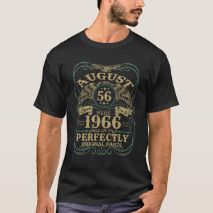 Camiseta Legend August 1966 Vintage 56th Birthday