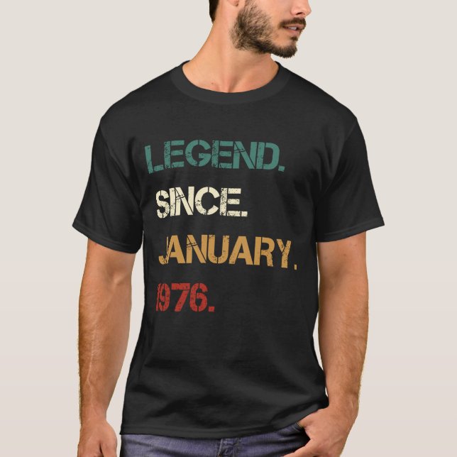 Camiseta Legend Since JANUARY 1976 (Frente)