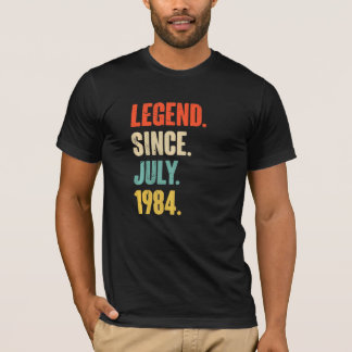 Camiseta Legend Since July 1984 38 Year Old Gift 38th Birt